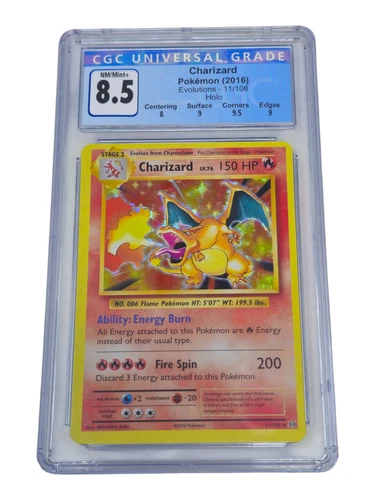 Charizard 11/108 Evolutions Holo CGC 8.5 NM/Mint+ 9005