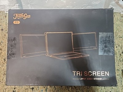 TeamGee P2 Portable Tri screen Monitor, for 13'' 16'' Laptops,USB-C/HDMI/USB-A