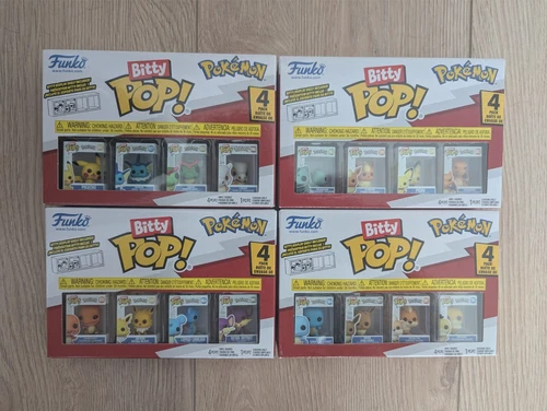 Lot of 4 Pokémon Funko Bitty Pop Packages Complete Set BNIB