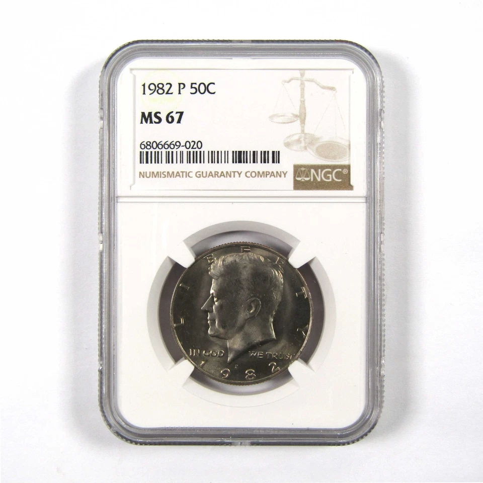 1982 P Kennedy Half Dollar MS 67 NGC Clad 50c Uncirculated SKU:I9762