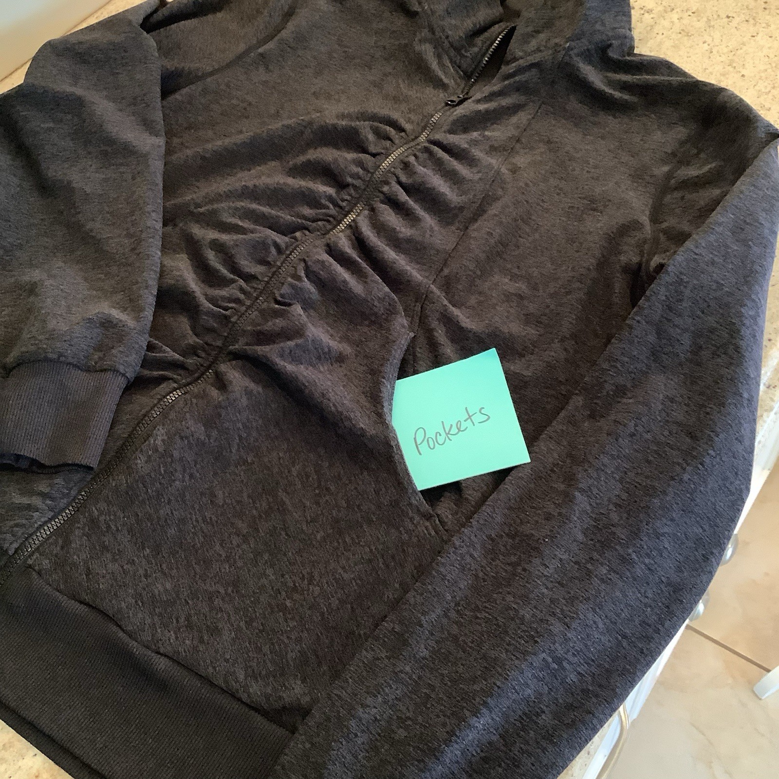 Zella Ruched Performance Jacket Black Women's Lar… - image 10