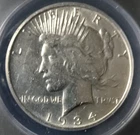1934 D PEACE DOLLAR VAM 4 DDO SMALL D ANACS MS 60 CLEANED KING OF PEACE VAMS !