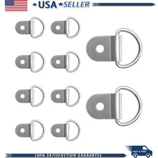 10pcs Small Steel D-ring Tie Downs Heavy Duty Strap Anchor Lashing Rings Truck