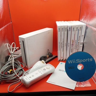 Nintendo Wii Konsole mit 8 Spielen Wiimote Controller Komplett Setup GRATISVERSAND
