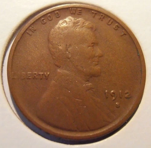 1912 S Lincoln Cent, FINE,  Semi-Key Coin, (12SCD4)