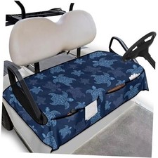 Golf Cart Seat Covers, Universal Golf Cart Seat Towel Blanket with Blue Turtle