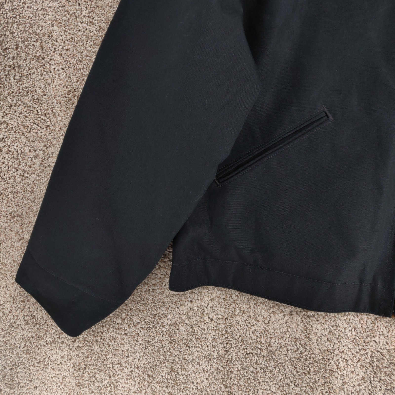 VTG Carhartt Detroit Jacket Mens XL Black J001 Blanket Lined Union Made In USA image 3