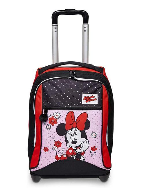 ZAINO TROLLEY MINNIE MOUSE m is for mouse zaino trolley 2 ruote JET BLACK ND  sc