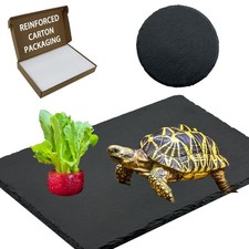 2 Pack Reptile Basking Platform 11.8  6"  4", Reptile Slate, Basking Rock, ...