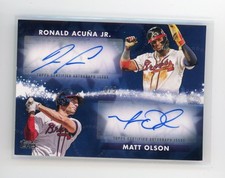 2024 Topps Update Series ACUNA JR/OLSON Baseball Stars Dual Auto #d 3/5