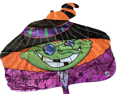 Vintage Anagramm Hexenkopfform Halloween Folienballon 05567 B25