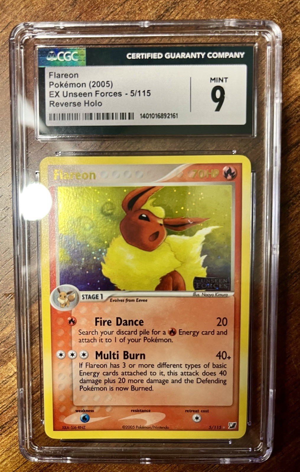Flareon 2005 EX: Unseen Forces #005/115 Reverse Holo Price Guide