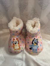 New, Bluey/Bingo Toddler Faux Fur Lined Bootie Slippers Size 5/6 . D97