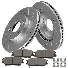 Front Rotors Ceramic Brake Pads Kit for Hyundai Venue 2020-2022 Kia Soul