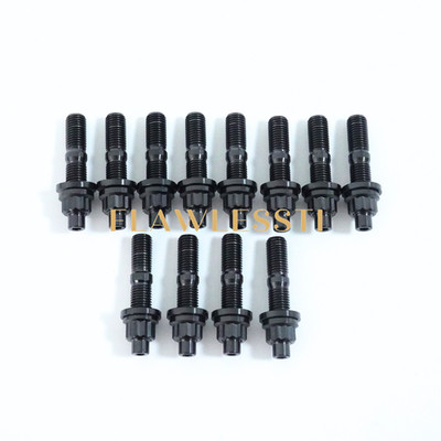FLAWLESSTI 12PCS Kit Titanium Exhaust Manifold Stud M10 55L for Toyota 1JZ/2JZ