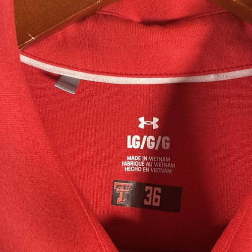 Texas Tech Red Raiders Under Armour Campus Koszulka polo Męska Duża Czerwona - Zdjęcie 4 z 10