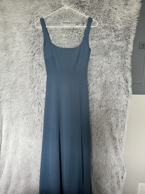 Women's Blue Birdy Grey Bridesmaid Long Formal Wedding Guest Dress Size XSmall