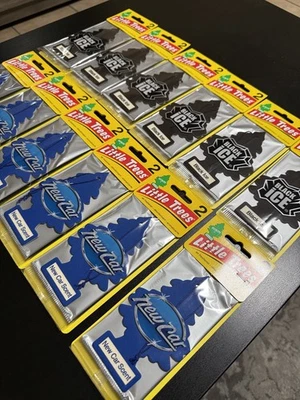 24 Little Trees 12 Black Ice/ 12 New Car Scent FREE SHIPPING Car Air Freshener