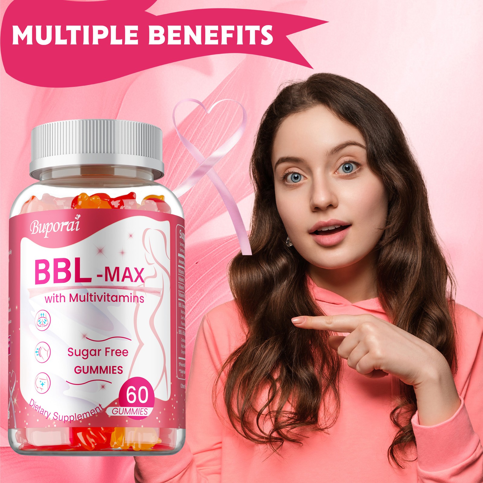 BBL -MAX Gummies - Lift and Firm Your Buttocks, Sculpting Your Hip Curves