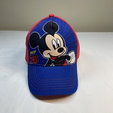 Disney Mickey Mouse Clubhouse Youth Blue  Red MVP 28 Baseball Cap Hat EUC