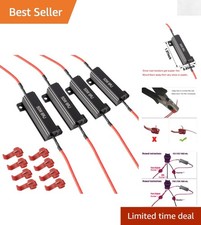 4PCS 50W 6ohm Load Resistors for LED Bulb Hyper Flash Fix - Easy Install