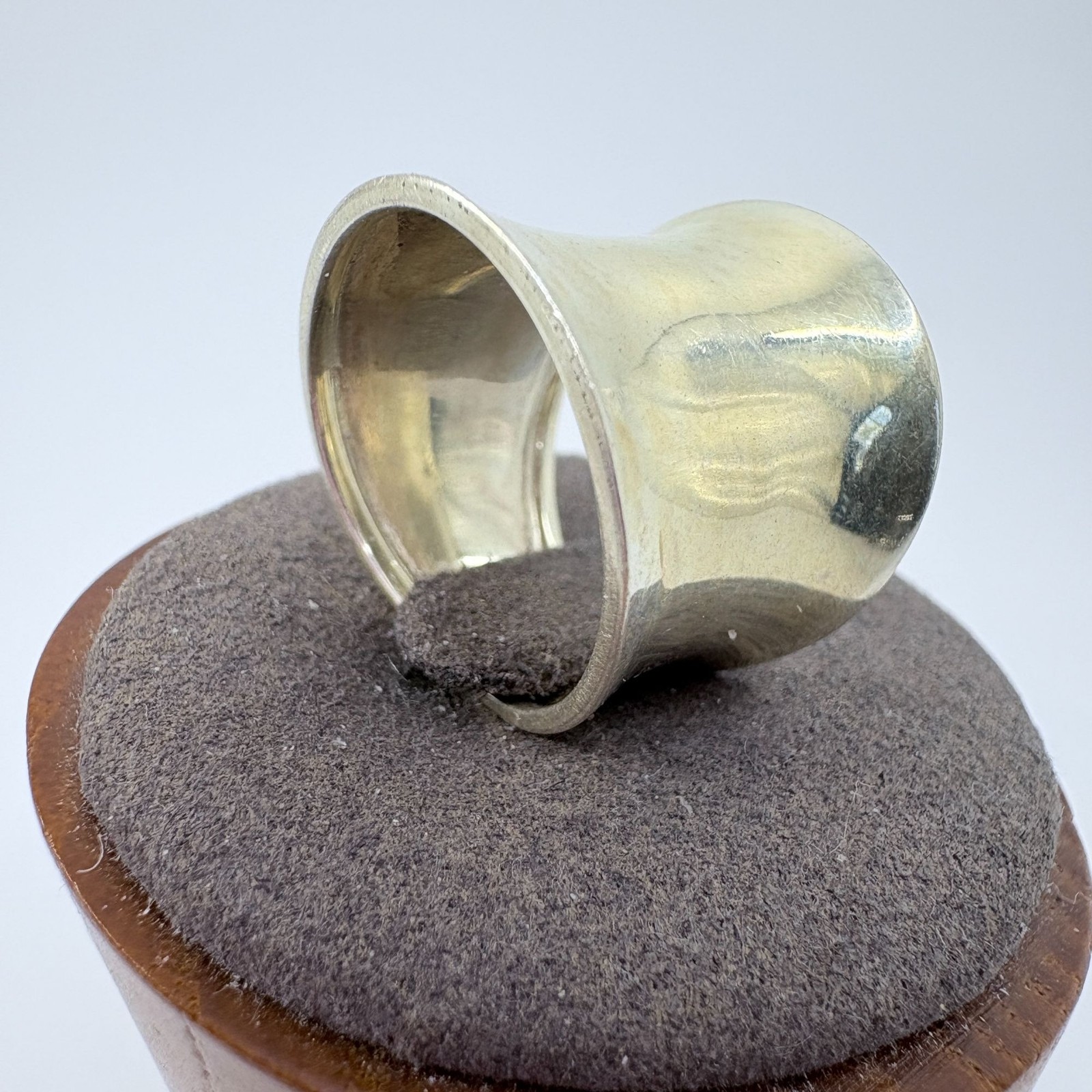 VTG Solid Sterling Silver 925 Concave Saddle Desi… - image 3