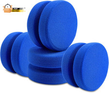 4PCS Double-Side round Paint Sponge Applicators - 3.1 Inch Blue round Detail Sp
