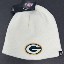 47 Brand NFL Green Bay Packers Beanie Toboggan Winter Hat Cap Mens Cream NEW