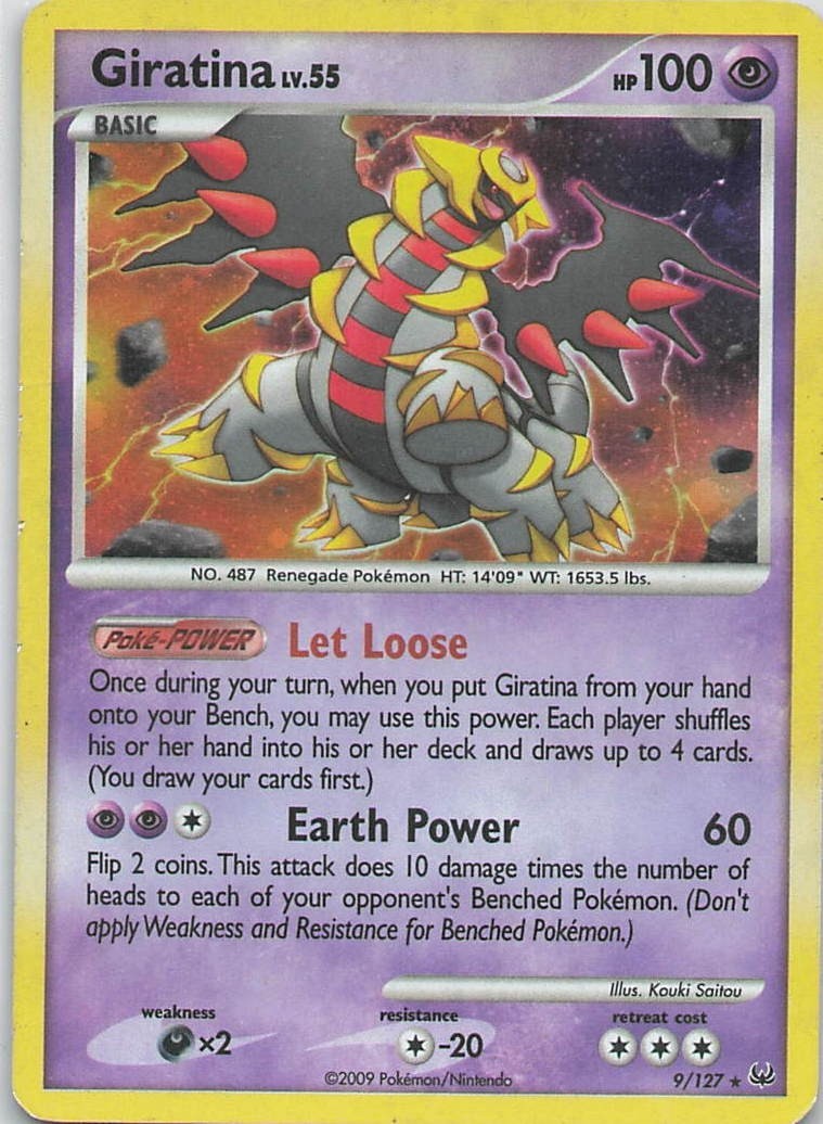 Giratina Lv.55 9/127 Holo Rare Vintage Pokemon Platinum 2009