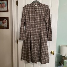 Women's soft long-sleeve button down dress size small Uniqlo