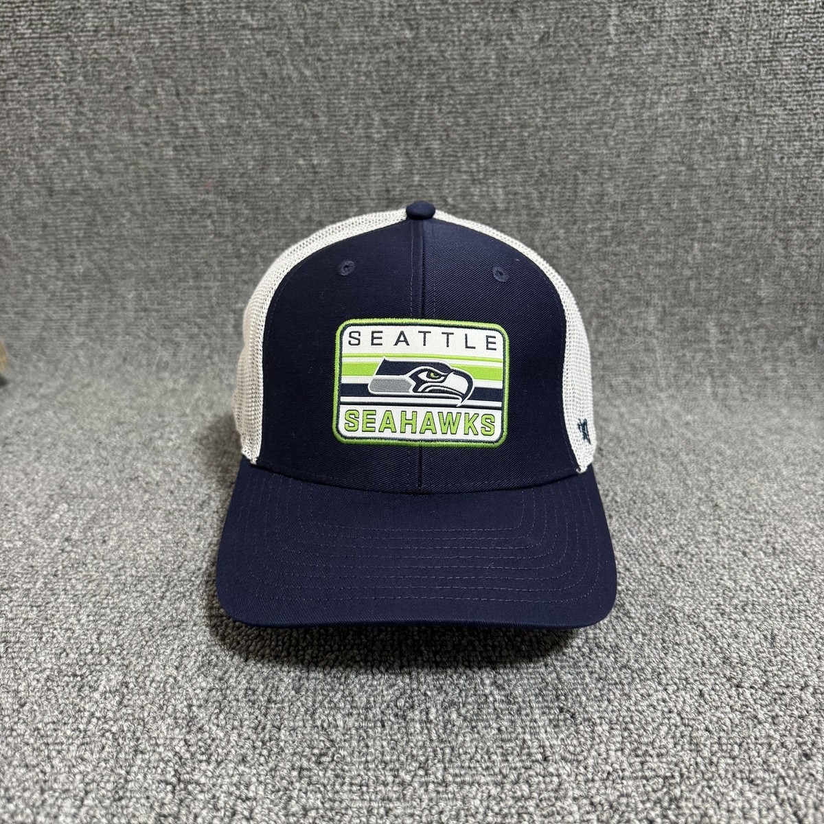 '47 Brand Seattle Seahawks Trucker Fitted Navy White OSFA Retro Hat