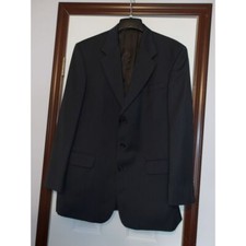 Oscar de la Renta Classic Black Pinstripe Blazer Professional Business Wear