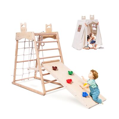 Ascism Jungle Gym Indoor (8 in 1) Wooden Indoor Playground