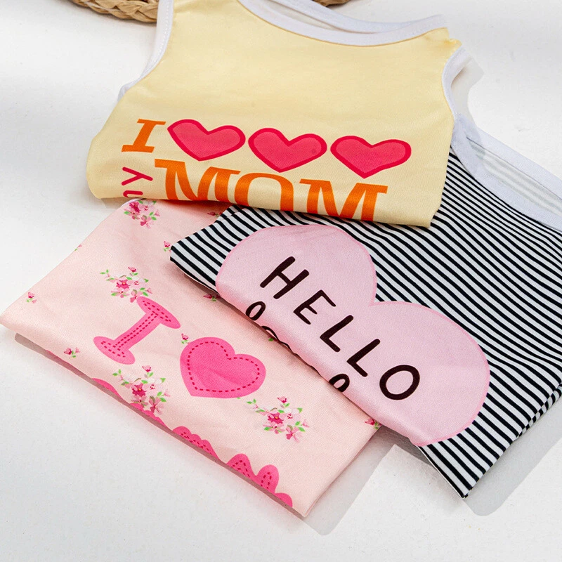 Dog Pet Clothes Summer I Love MOM DAD Vest Sleeveless Dog T-Shirts Apparel HOT 」 - Image 4 of 4