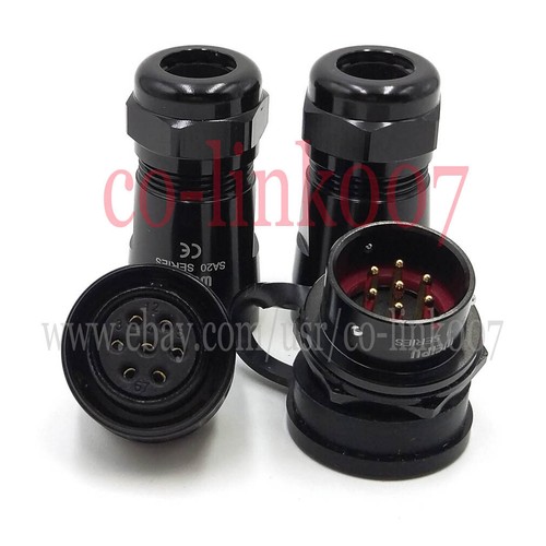 7pin waterproof connector, weipu sa20 aviation industrial electrical power plug - Picture 7 of 8