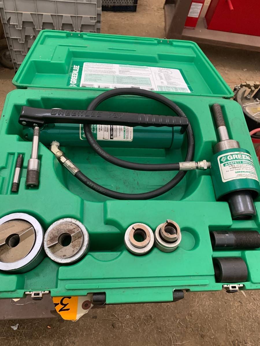 ジムケン Greenlee 7646 Hydraulic Knockout Punch Driver w/Punches & Dies #3