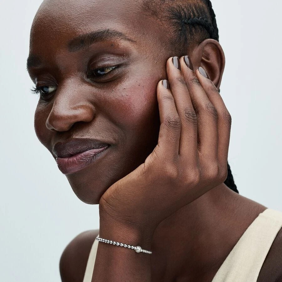 PANDORA Armband Süßwasserzuchtperle und Kugeln Sterlingsilber Zirkonia 593173C01 - Bild 2 von 4