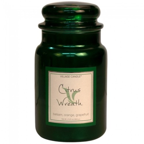 Village Citrus Wreath Large Jar Candle 602g | eBay