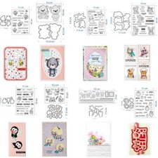 Friends Puppy Honeybee Clear Stamp Set And Metal Cutting Dies Diy Scrapbooking