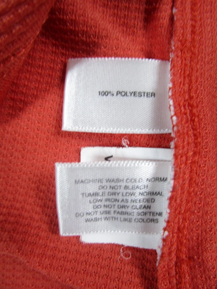 Suéter feminino Cutter & Buck pequeno Drytec golfe laranja manga longa 1/4 zíper - Imagem 4 de 4