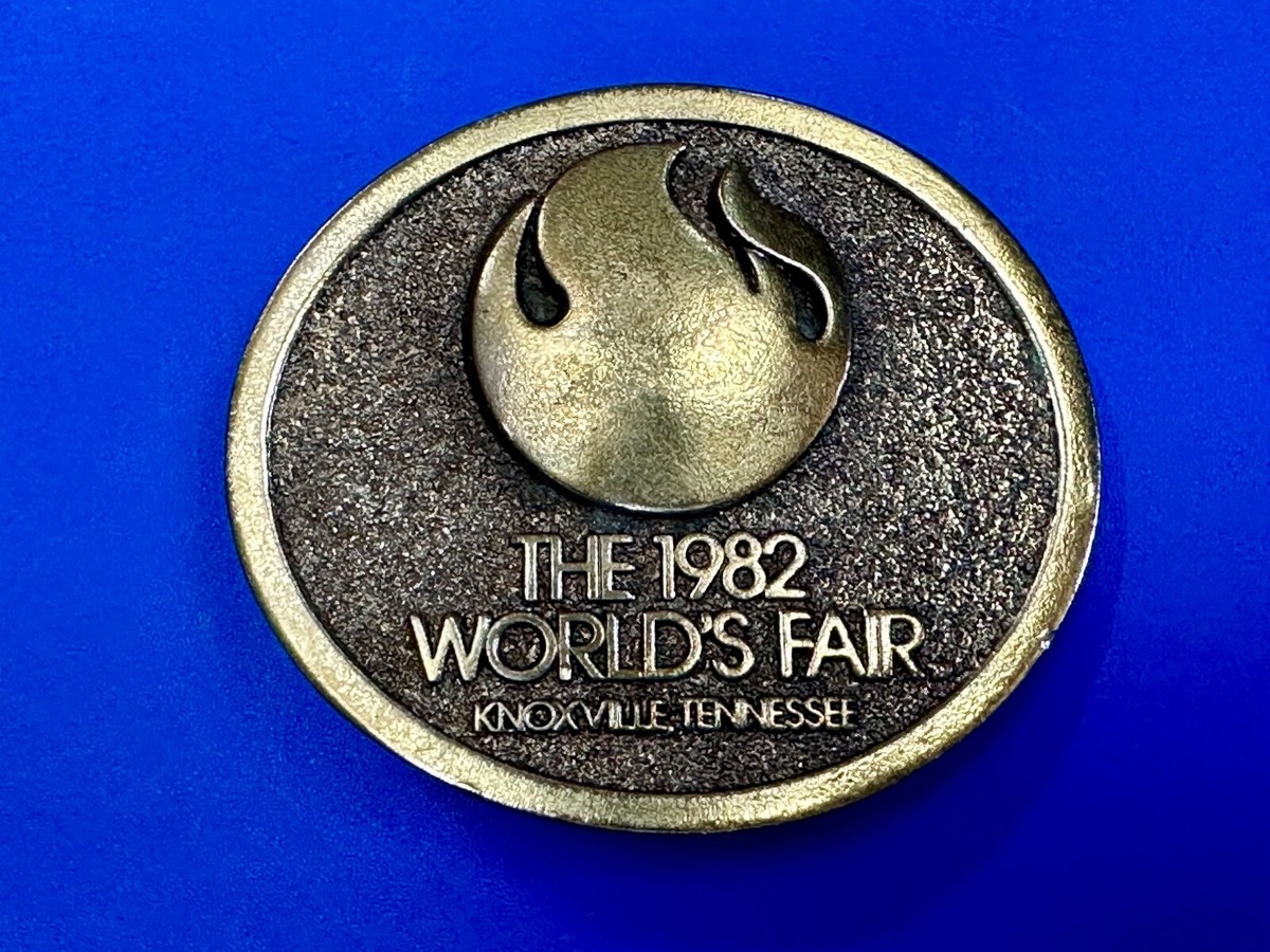 Knoxville Tennessee 1982 Worlds Fair Round Brass Vintage Souvenir