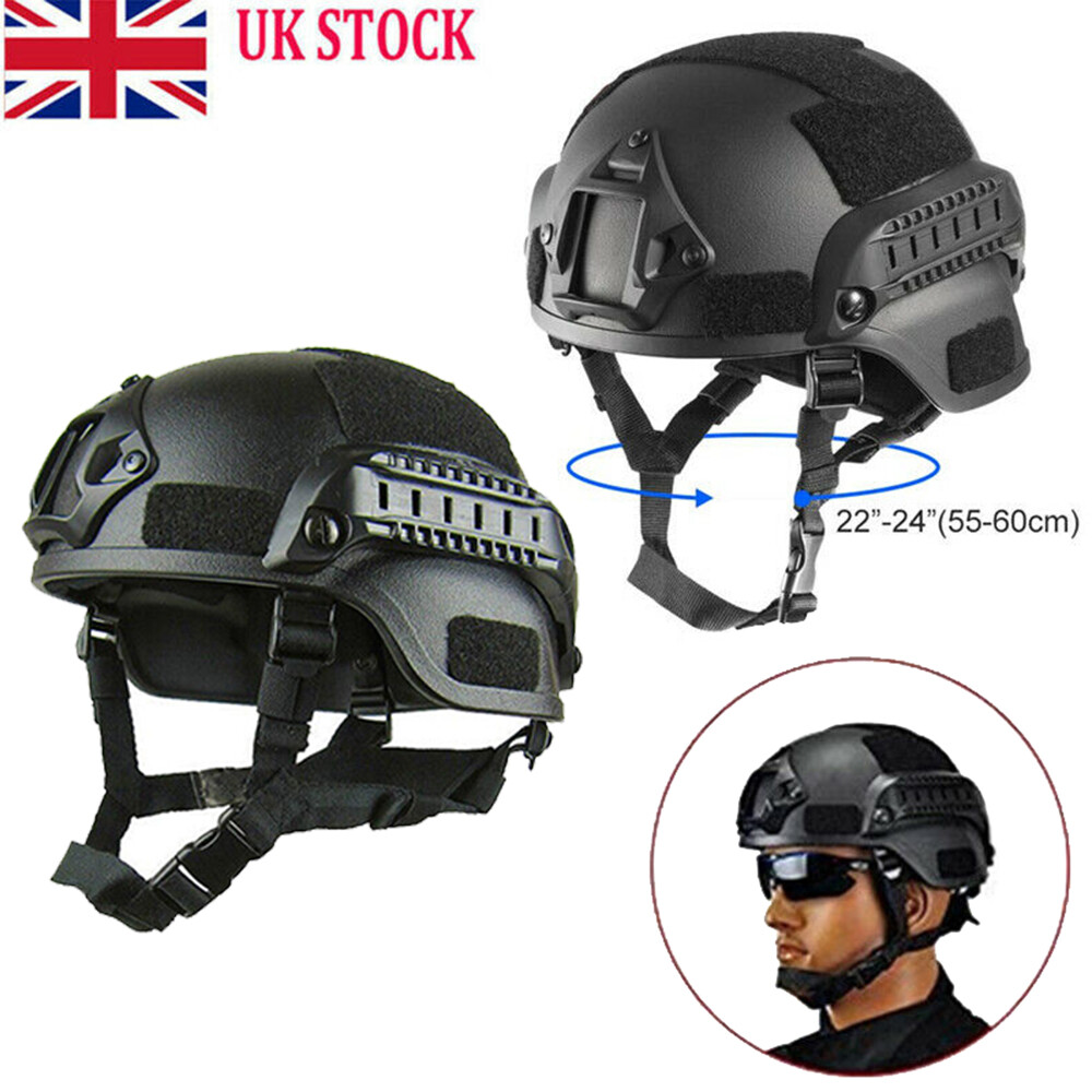 Casque Tactique FAST/MICH 2000 Airsoft – Visière 3mm Anti-impact, Léger, Pour Cosplay Et Paintball