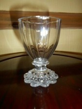 georgian lead eight panel ovoid bowl glass dram, salt