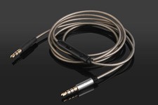 Audio Sliver Plated Cable with Remote Mic For SONY MDR-10r 10rc 10R 10RBT NC50