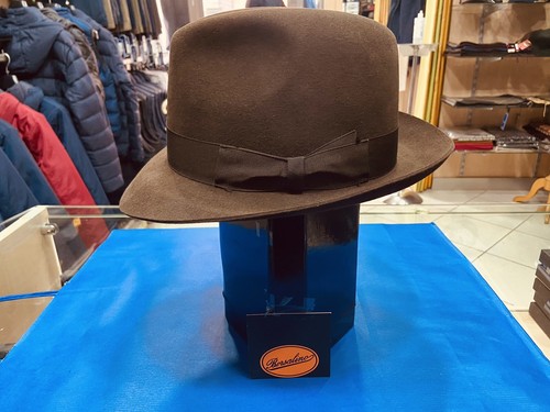 CAPPELLO BORSALINO Uomo Misura 54 Marrone NEW - HAT nuovo Feltro Alta  Qualità | eBay