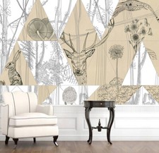 3D Art Deer ZHUB354 Wallpaper Wall Mural Removable Self-adhesive Ann