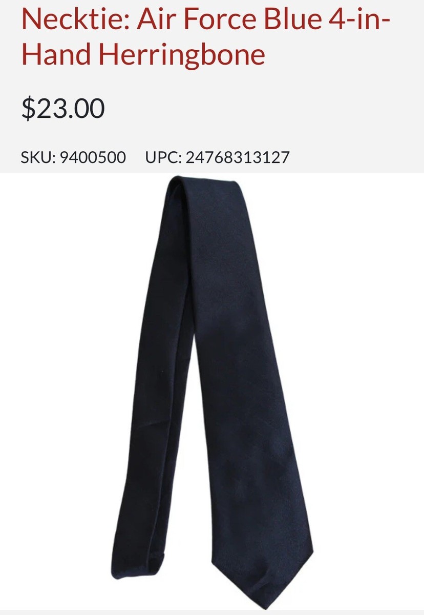air force dress tie U.S. Service Uniform at Boston Costume Loop Fastener Air Force Mess Dress Bow