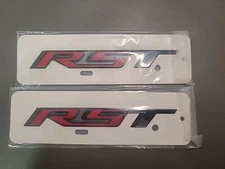 2x Generation RST Fender Tailgate Emblem Badge  Black Red