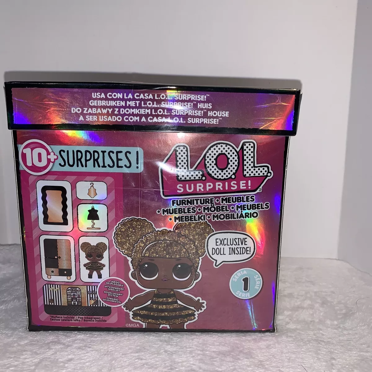 NEW LOL Surprise QUEEN BEE Boutique Doll House Furniture Set Series 1 RARE