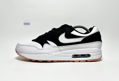 Nike Air Max 1 Premium Leather Suede Black Tan White OG 95 UK Size 9,5 EUR 44,5